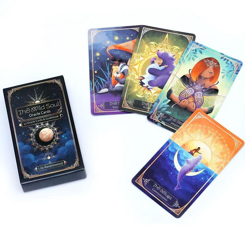 10.5*6.3cm The Wild Soul Oracle Cards - 52 Animal Wisdom Deck - Spiritual Guidance & Meditation Tool for Beginners & Experts