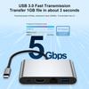 4 in 1 Docking Station TYPE-C to RJ45 100M HDMI USB3.0 PD Interface Hub Adapter