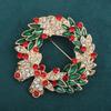 Korean Style Christmas Brooch Badge Christmas Tree Brooch Daily Enamel Rhinestone Brooches  Daily