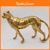 Resin Cheetah Decor Figurine With Antique Finish For Living Room Or Desk