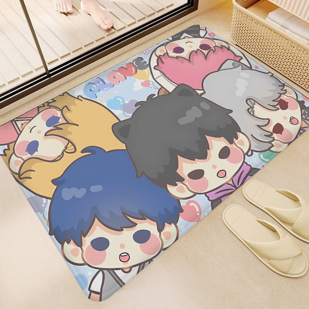 Kpop P-PLAVE Floor Mat Non-Slip Laundry Room Mat Laundry Decor Balcony Child Living Room Bedside Mats