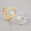 Adjustable Pearl Ring: Unique Korean Design for Women