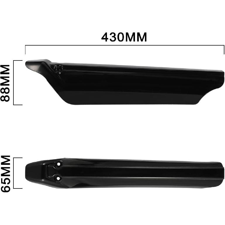 Front Fork Guard Cover for Hawk 250,PP Plastic Shock Absorber Protector Boot for Hawk 250-Black