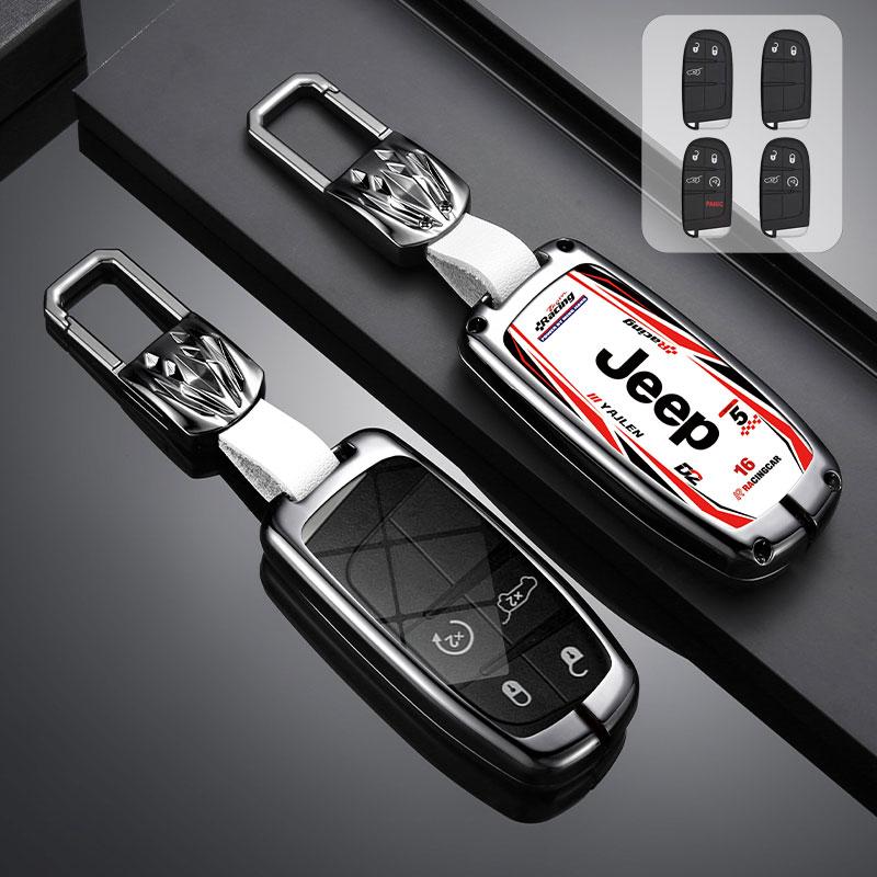 Für Jeep Zinklegierung Schienenstil Auto Schlüsselhülle Für Jeep Grand Cherokee WK2 KL Wrangler JK Renegade Commander Compass 2018 2022