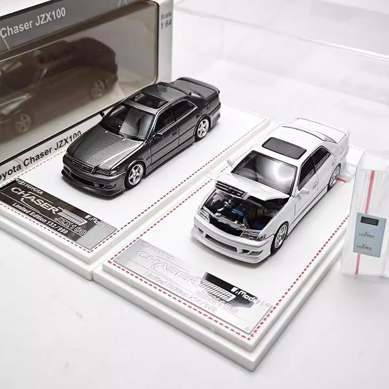 HCMF2 In Stock 1:64 Model 1 Fh Toyota Jzx100 Mk6 Chaser Simulation Alloy Miniature Die-Casting Car Models Customized Receive Toys Gift