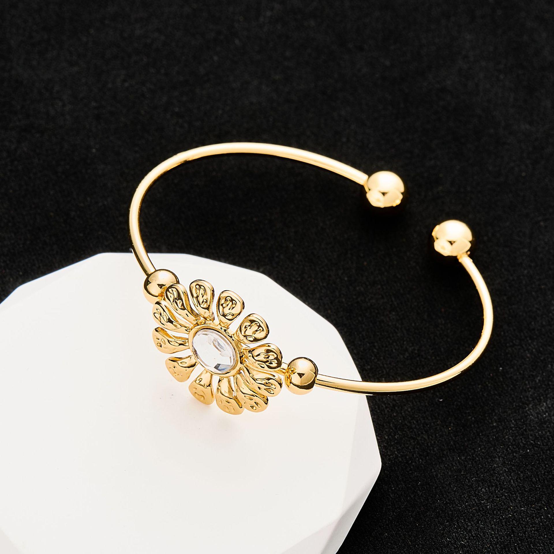 Регулируемый геометрический браслет из нержавеющей стали – Современный французский дизайн