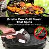 Electric Stainless Steel Roller Barbecue Grill Cleaner With Led Lights, Detachable Rollers, And Reusable Barbecue Cleaning Brush