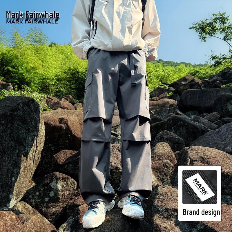Mark Fairwhale Men s American Techwear Loose Straight Cargo Pants L