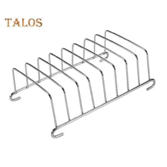 Nerezový stojan na chléb 8-drážkový držák toastů pro vzduchovou fritézu Obdélníkový stojan na toasty do kuchyně Nerezový stojan na chlazení chleba Víceúčelový stojan na toasty