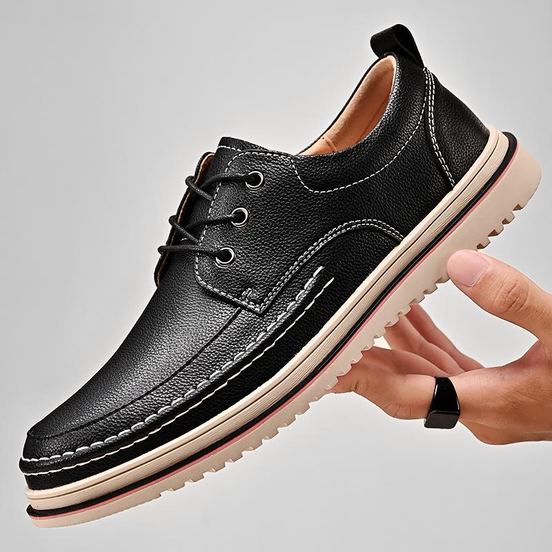 Genuine Leather Men Oxfords Shoes Handmade Italian Mens Casual Shoes Luxury Brand Moccasins Leisure Male Loafers Chaussure Homme