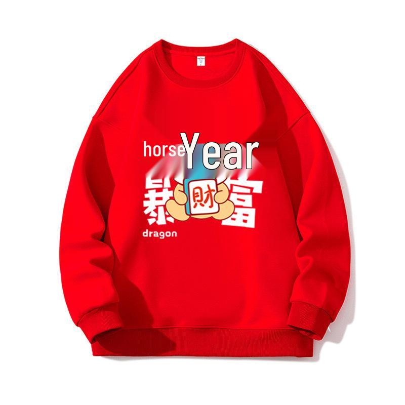 2026 Year of the Horse Red Sweatshirt for Couples - Festive Top for Ben Ming Nian Celebrations & Events