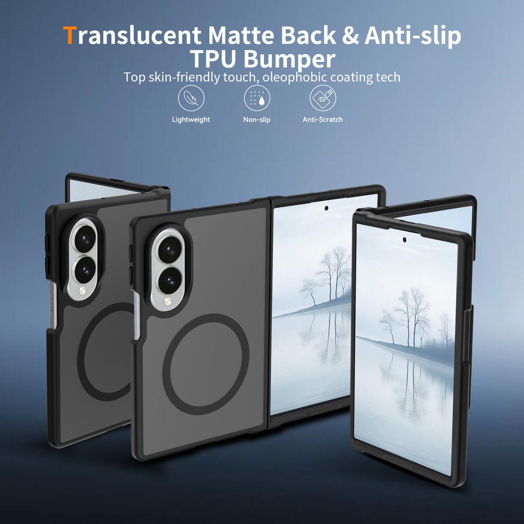 New Samsung ZFold8ultra Folding Anti-drop Mobile Phone Case Magnetic Skin Sense Fold7 Protective Case Wholesale