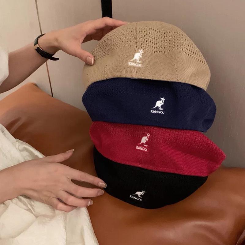 Kangol Retro Kangaroo Beret: Summer Mesh Painter Hat for Men & Women