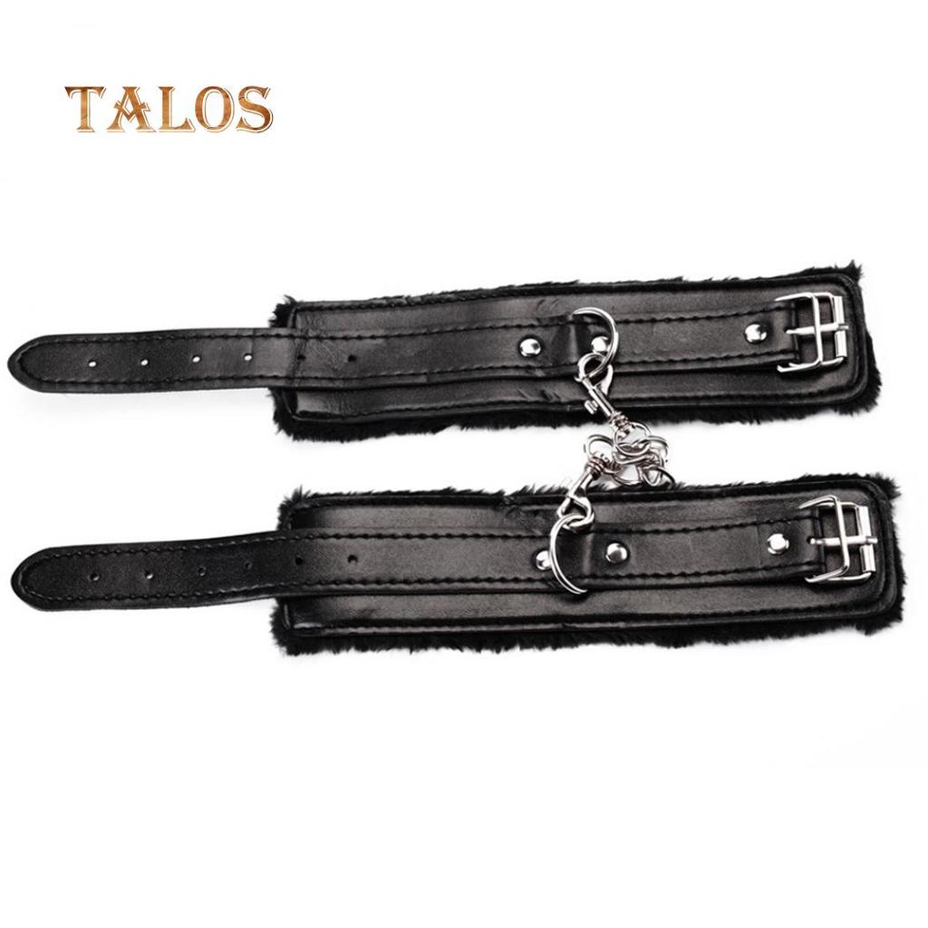 Paar Bondage Kunstleder Plüsch Manschetten Kette Erwachsene Sex Spiel Zurückhaltung Handschellen Erwachsene Produkt