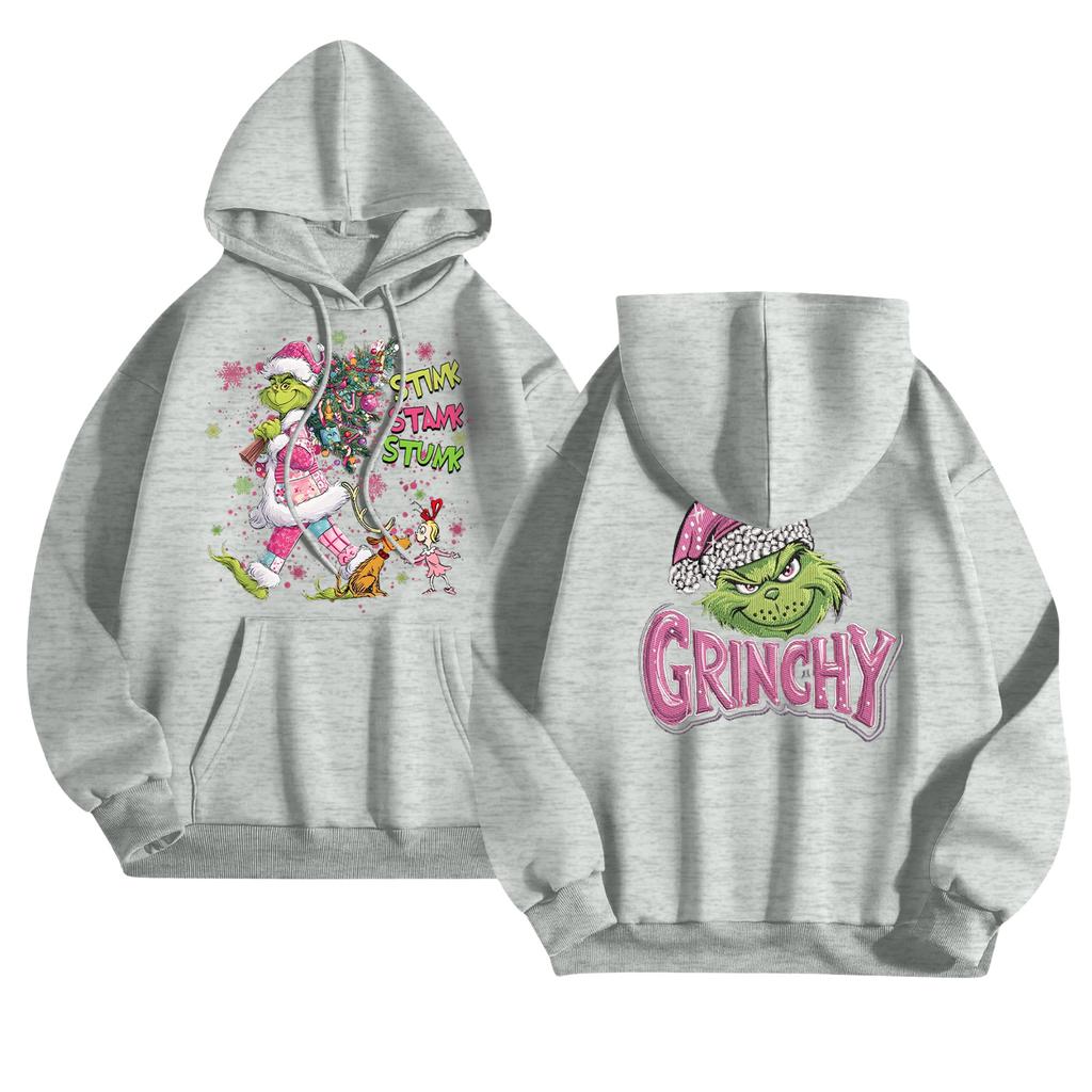 Women's Fashionable Casual Long-Sleeved Hooded Printed Sweatshirt