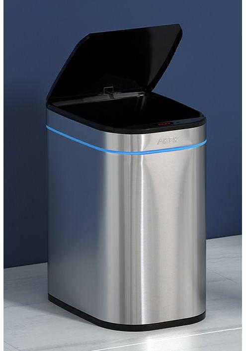 Smart Waste Bins with Lid Waste Bins Large Capacity Living Room Trash Can Stainless Steel Trash Can Modern Kitchen and Home Item