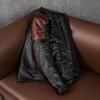 Genuine Leather Jacket Men Real Cowhide Biker Motorcycle Riding Coat with Armor Pads Winter Outerwear
