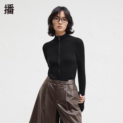 Bo Designer Capsule Series Women's Stand-Collar Knit Sweater