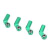 4 Set RC Link Rod End Alloy M4 Curved CW 7mm Ball Joint Head Set for 110 Model Car Green