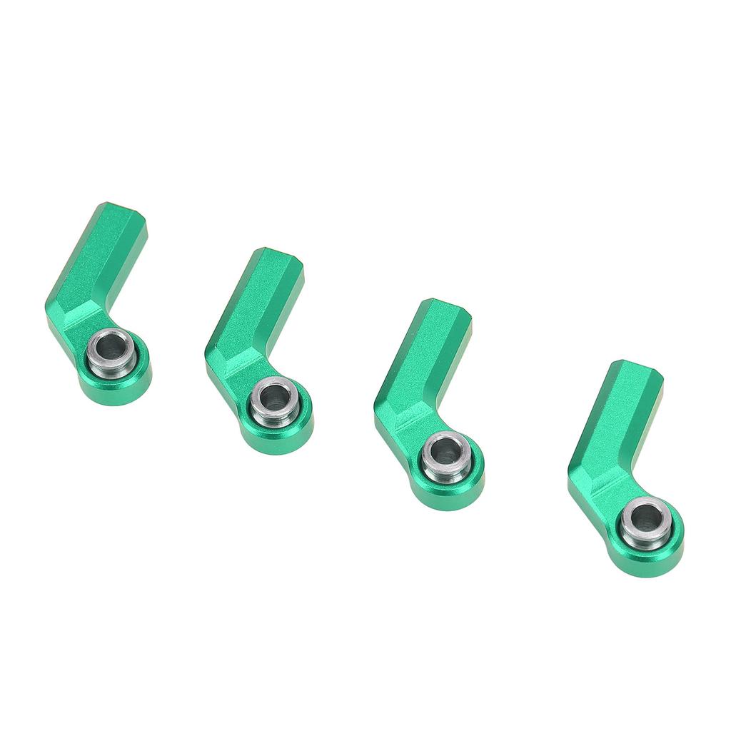 4 Set RC Link Rod End Alloy M4 Curved CW 7mm Ball Joint Head Set for 110 Model Car Green