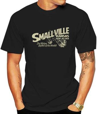 Smallville Kansas Herren T-Shirt Lockeres T-Shirt Rundhals Mode Lässiges Bedrucktes T-Shirt