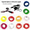 1M/2M/3M/5M Car Interior Led Decorative Lamp EL Wiring Neon Strip For Auto DIY Flexible Ambient Light Party Atmosphere