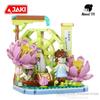 Nanci Assembling Building Blocks Wintersweet Pavilion Anime Cartoon Kawaii Model Collectible Ornament Children Holiday Gift