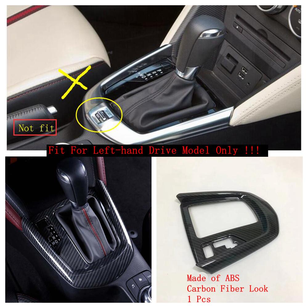 Steering Wheel / Gear Shift Panel / Water Cup Holder Cover Trim For Mazda CX-3 CX3 2016 - 2024 Carbon Fiber Accessories Interior