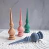 DIY Tall Ribbed Pillar Candle Molds Taper Spiral Silicone Mould Geometric Soy Wax Mold Vase Shaped Candle Mold Roman Column Mold