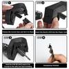 2025+ Black Multi-Functional Drill Bit Sharpener Tool with 6 Pcs Grinding Wheels
