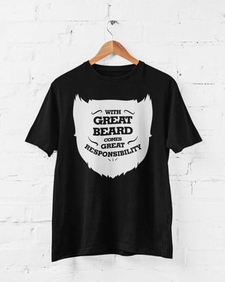 Funny T Shirt With Great Beard Comes Great Responsibility Beards Superhero Quote