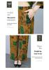 Retro Printed Wide-Leg Pants & Mid-Sleeve Round Neck Top - Elegant Two-Piece Set for Mothers