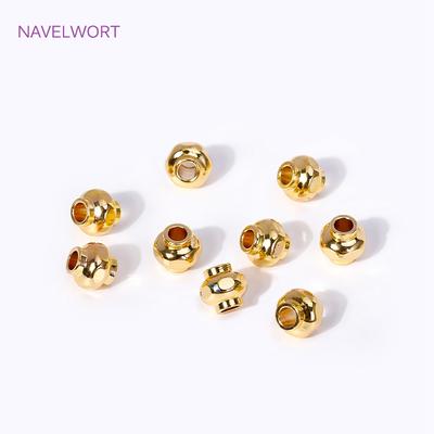 Brass 18K Gold Plated Lantern Spacer Beads Bracelet Necklace Handmade Crafts Jewellery Making Supplies DIY Loose Beads Wholesale