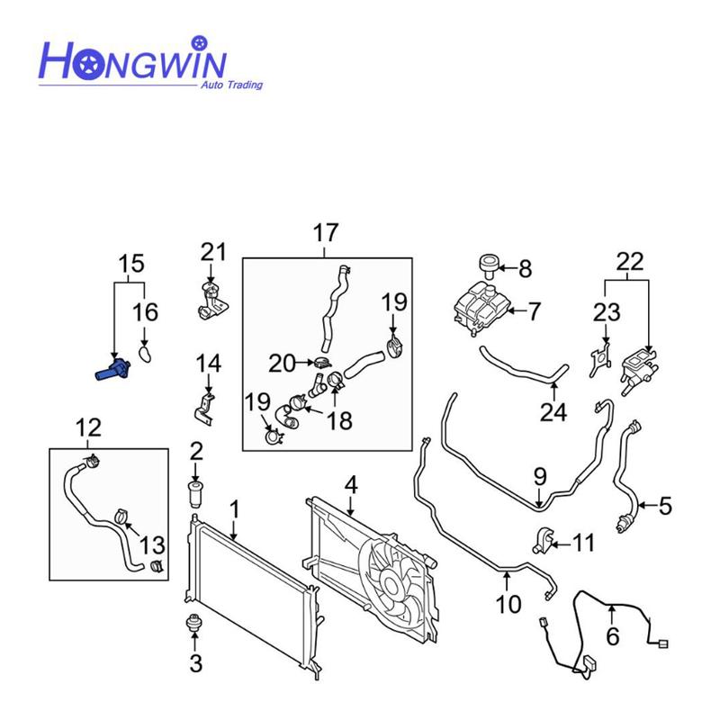 Engine Coolant Thermostat Housing Assembly For Ford Fusion Focus Taurus Explorer Escape 2.0L 2013-2018 Lincoln 902-682 1476110