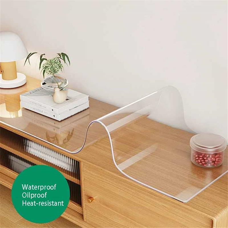 Przezroczysty obrus PCV Wodoodporny Olejoodporny Odporny na ciepło Pokrowiec ochronny na stół jadalny, biurko, blat, miękka plastikowa winylowa podkładka na stół