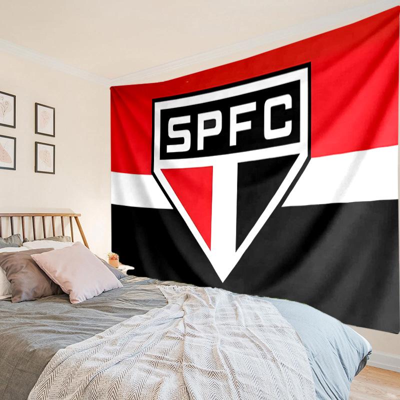 1PC Sao Paulo Fc Crest Tapestry Hanging for Bedroom,Livingroom, Playroom,Decor Art Room Wall Tapestry Holiday and Birthday Gifts