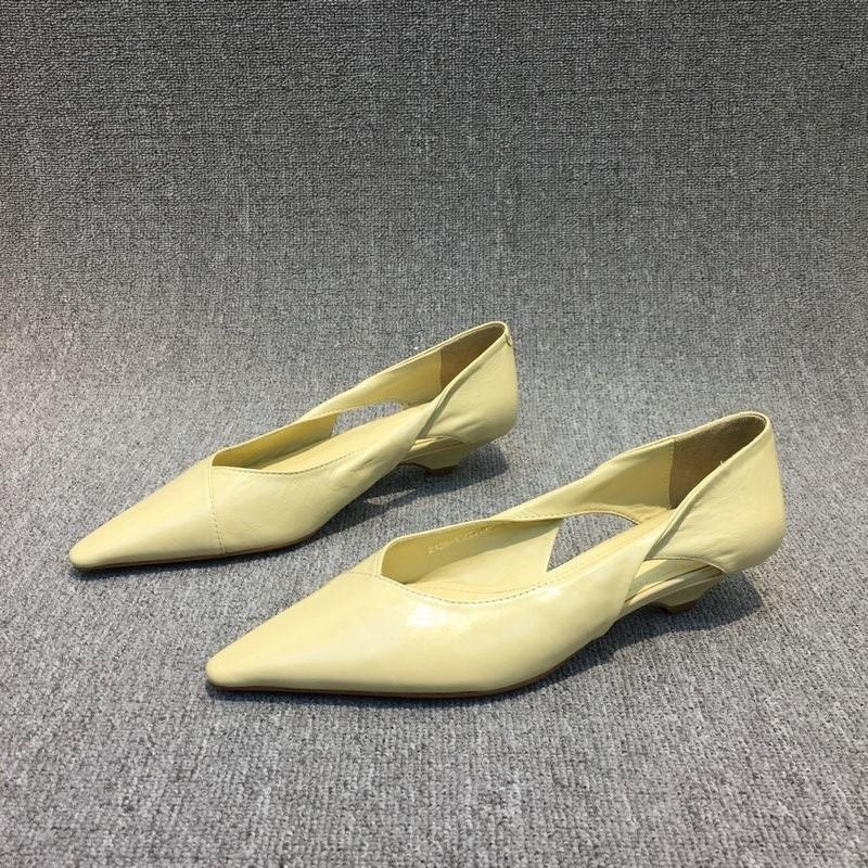 High Heel Shoes For Women With Stylish Hollow Cat Heel And Slipon Design For Daily Wear