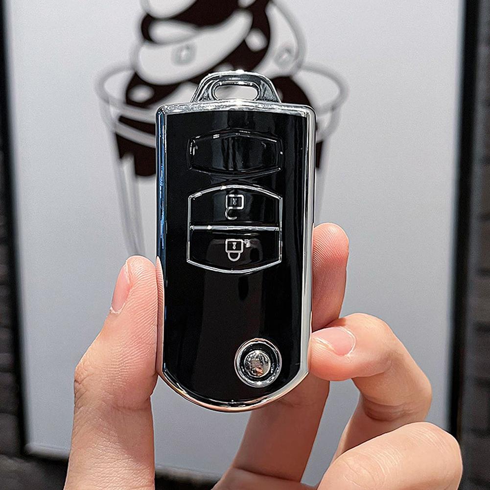 2/3 Buttons TPU Car Key Case Cover Shell Fob Holder Keyless For Mazda Demio 2 3 5 6 M3 M5 M6 CX-5 CX7 CX9 RX8 MX5 MPV