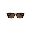 GUCCI Logo Lettering Irregular Sunglasses Men's Tortoiseshell