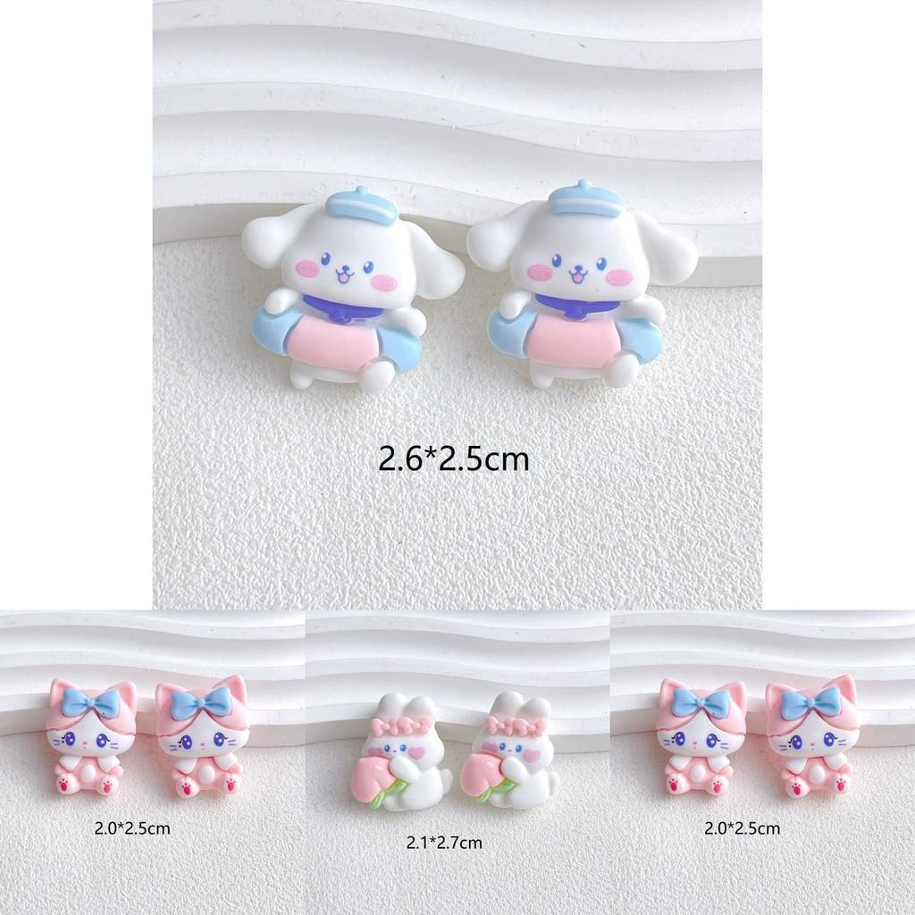 Cute Resin Accessories For Diy Jewelry Making Cartoon Animals Cream Gel Phone Case Creative Fridge Magnet