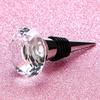 Wine Bar Stainless Steel Wine Bottle Stopper Crystal Pointed Diamond Creative Shape Crystal Pointed Diamond Household Accessory