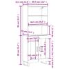 Highboard White 69.5 x 34 x 180 cm Particleboard