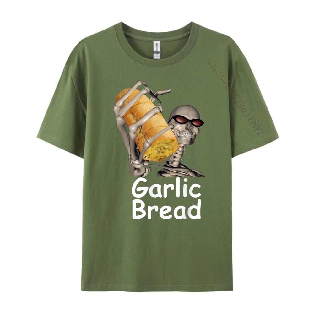 Garlic Bread Skeleton Funny Graphic Tees Men Clothes Big And Tall Graphic