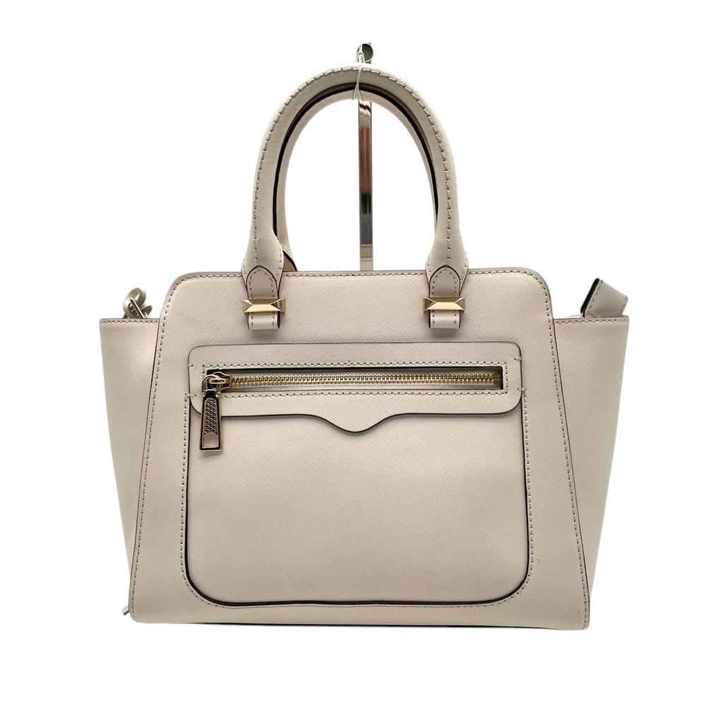 Used Rebecca Minkoff 2-way handbag/shoulder bag Avery AveryHandbag Ivory/black leather Women