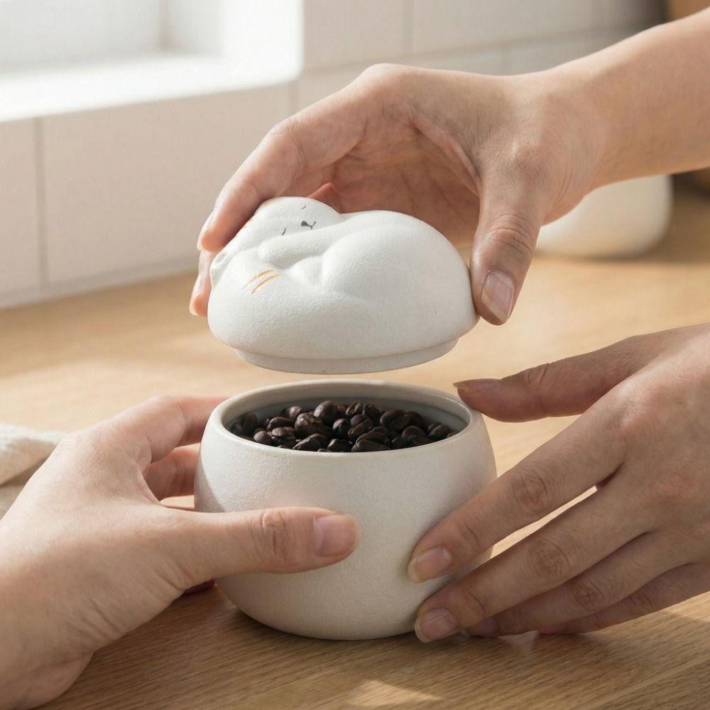 Cartoon Tea Canister Moisture Resistant Coffee Sealed Jars Food Storage Container  Gifts