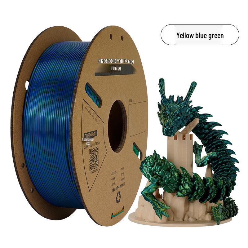 Filamento para Impressão 3D PLA Bicolor Ornamento de Dragão, 1KG - Acabamento Seda