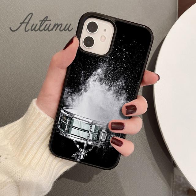 Schlagzeug Musik Handyhülle für iPhone 11 12 13 14 Pro Max mini X XR XS SE 2020 5 6S 7 8 Plus Samsung Galaxy S21 S22 Hülle