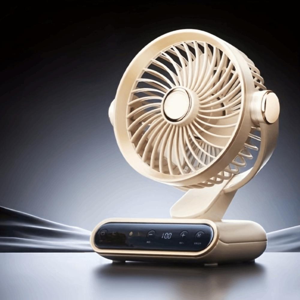 4 Modes High-Power Electric Fan Timer Household Air Circulator Timed Use Indoor Standing Fan Dorm бежевый