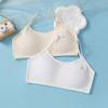 Girls' Pure Cotton Fixed Cup Bandeau Vest - Breathable Youth Bra for High School Students
