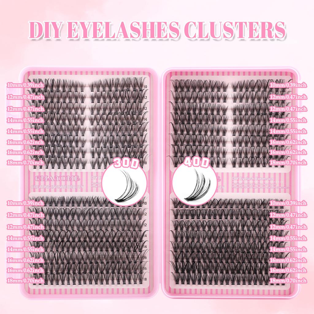 D-Song Single Cluster False Eyelashes Segmented Grafting Flower Hair 10-18Mmdiy Thick Natural Eyelashes